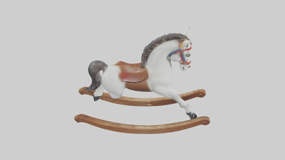 3D model Rocking Horse statue model VR / AR / low-poly