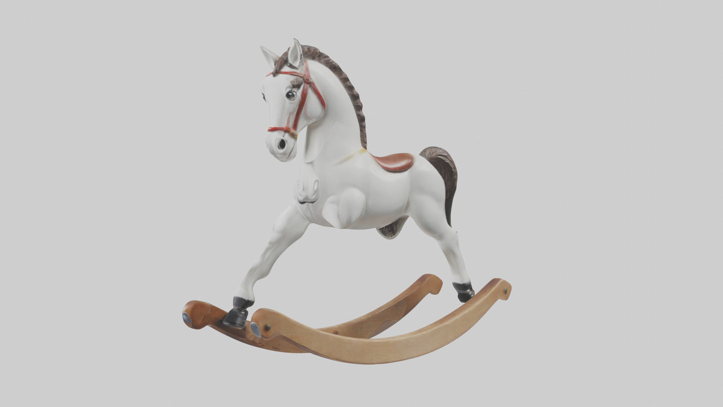 3D model Rocking Horse statue model VR / AR / low-poly