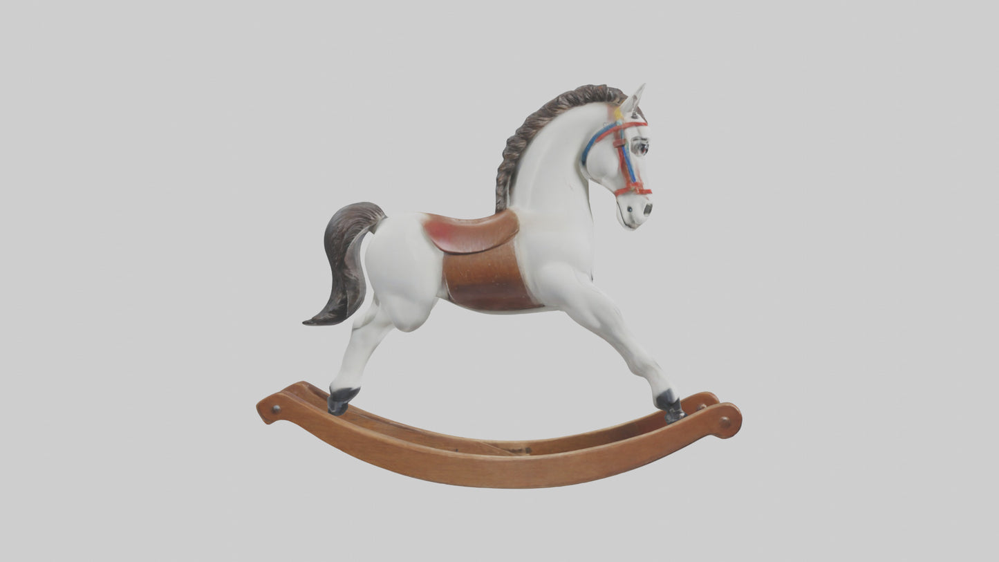 3D model Rocking Horse statue model VR / AR / low-poly