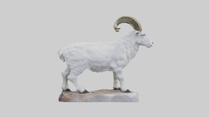 3D model Rocky Mountain Goat statue model VR / AR / low-poly
