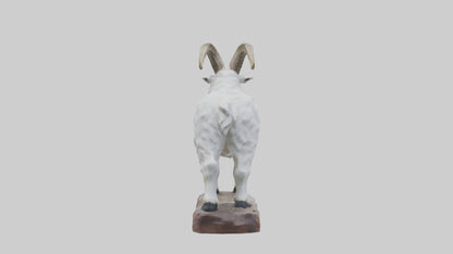 3D model Rocky Mountain Goat statue model VR / AR / low-poly