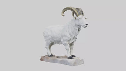 3D model Rocky Mountain Goat statue model VR / AR / low-poly