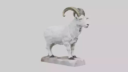 3D model Rocky Mountain Goat statue model VR / AR / low-poly