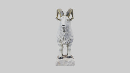 3D model Rocky Mountain Goat statue model VR / AR / low-poly