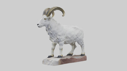 3D model Rocky Mountain Goat statue model VR / AR / low-poly