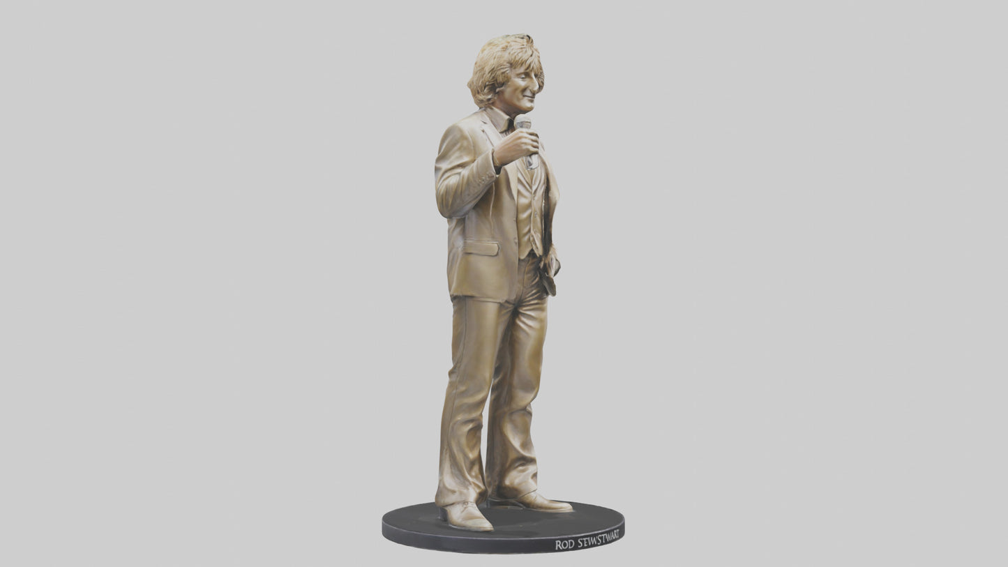 3D model Rod Stewart statue model VR / AR / low-poly