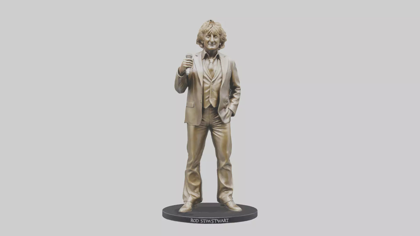 3D model Rod Stewart statue model VR / AR / low-poly