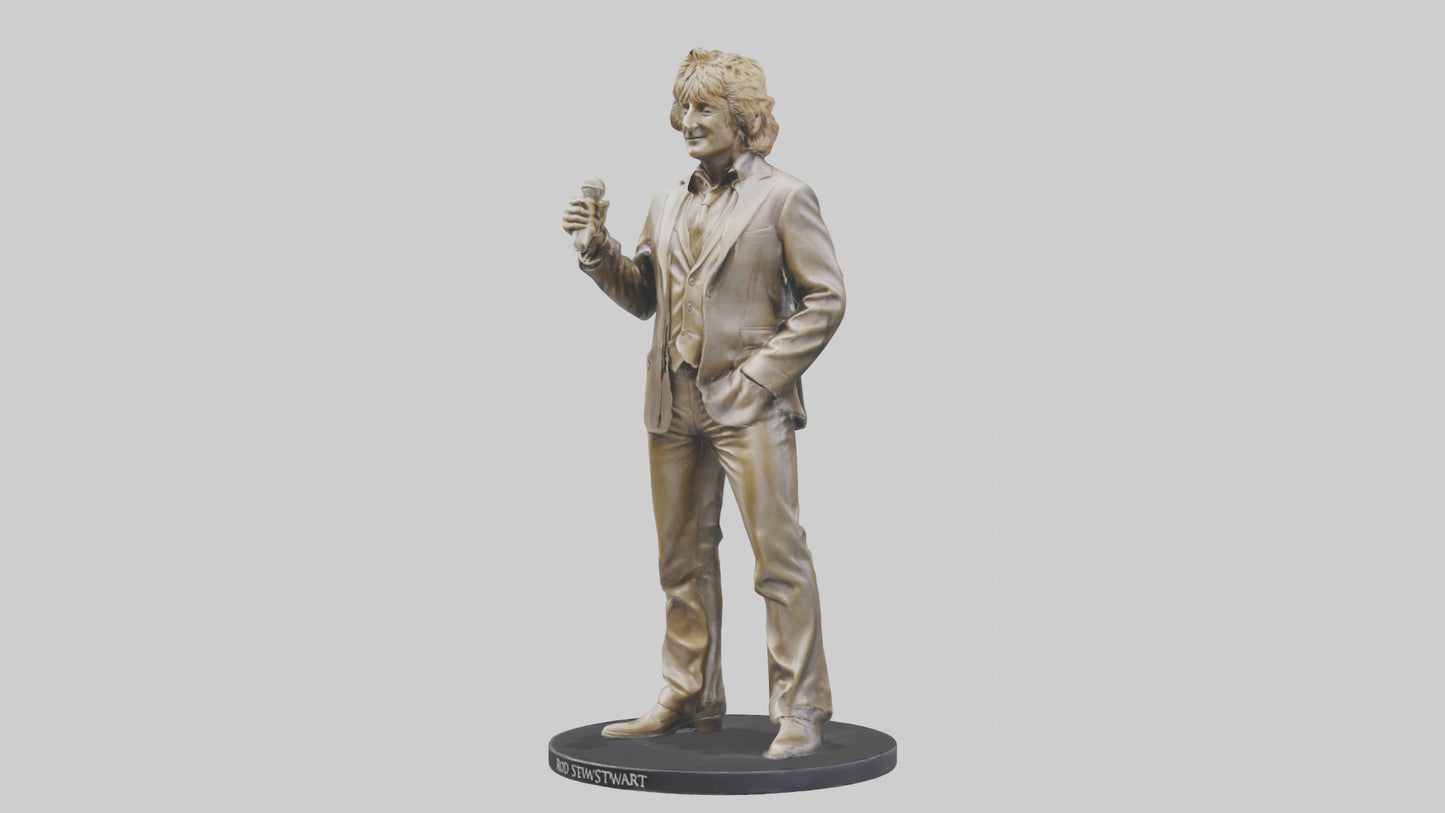 3D model Rod Stewart statue model VR / AR / low-poly