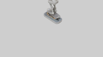 3D model Rollerblader Performing Trick statue model VR / AR / low-poly