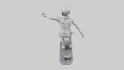 3D model Rollerblader Performing Trick statue model VR / AR / low-poly