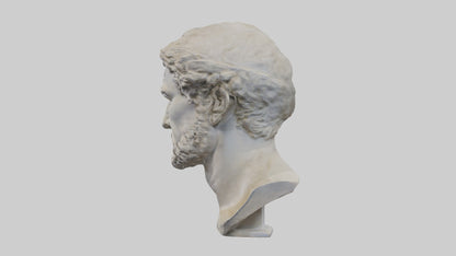 3D model Roman bust sculpture model VR / AR / low-poly