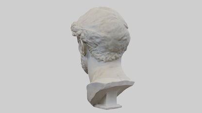 3D model Roman bust sculpture model VR / AR / low-poly