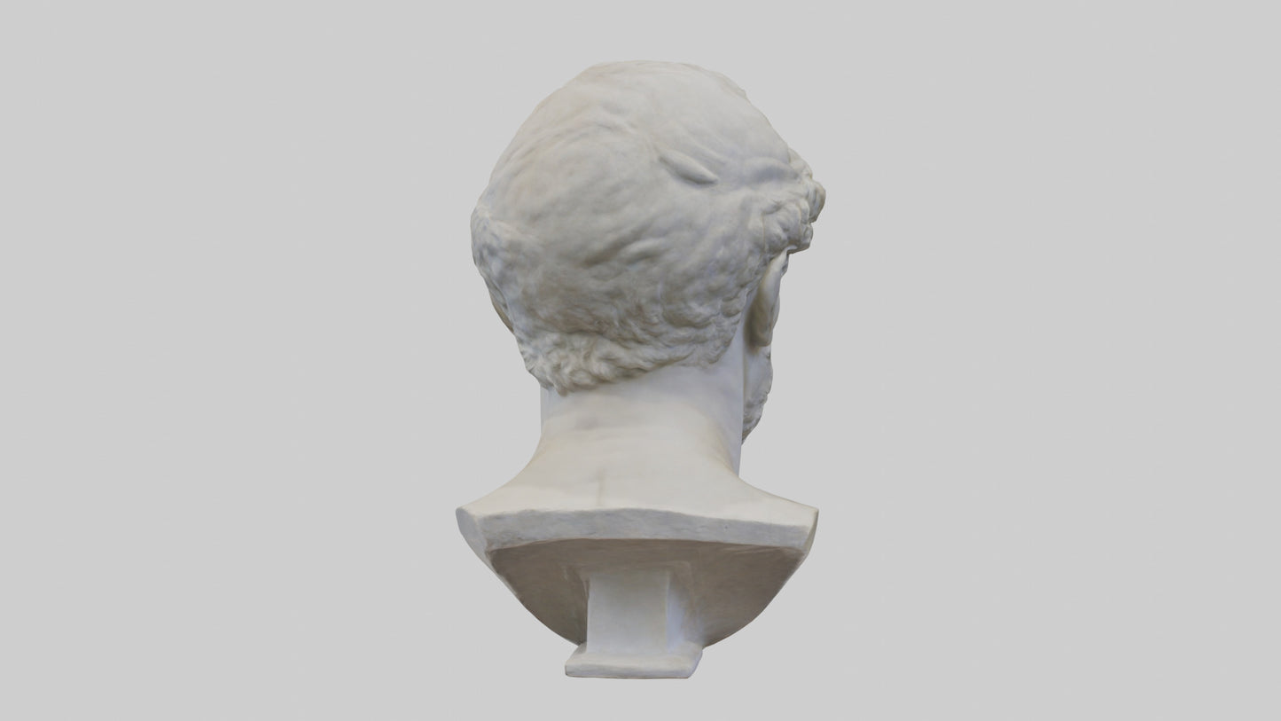 3D model Roman bust sculpture model VR / AR / low-poly