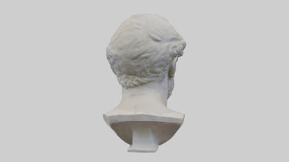 3D model Roman bust sculpture model VR / AR / low-poly