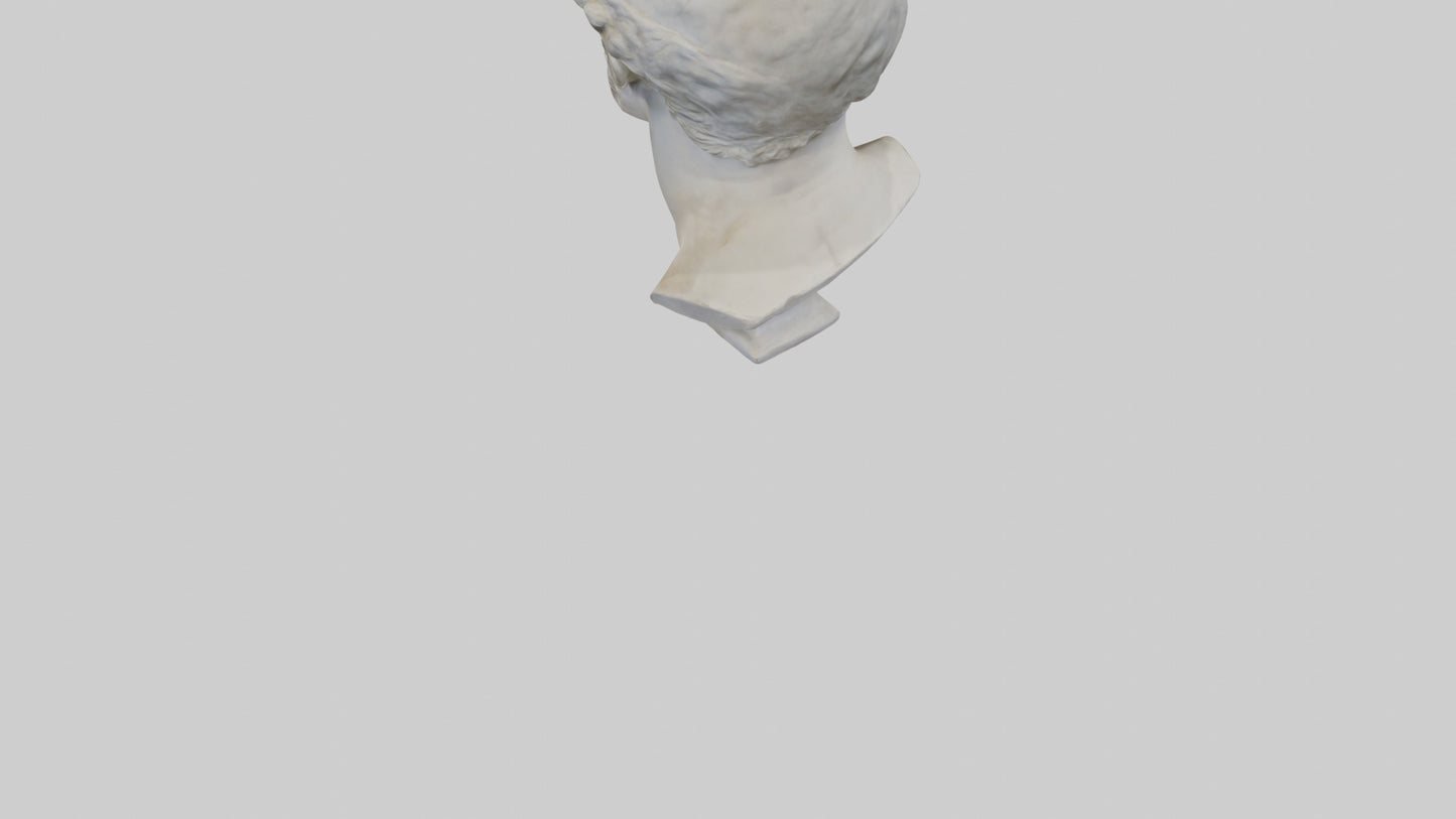 3D model Roman bust sculpture model VR / AR / low-poly