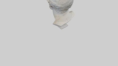 3D model Roman bust sculpture model VR / AR / low-poly