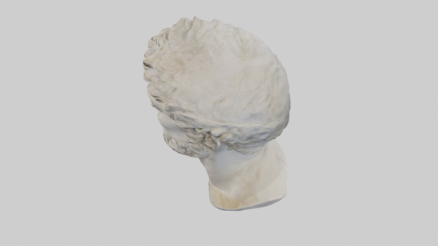 3D model Roman bust sculpture model VR / AR / low-poly