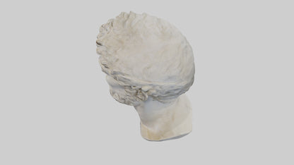 3D model Roman bust sculpture model VR / AR / low-poly