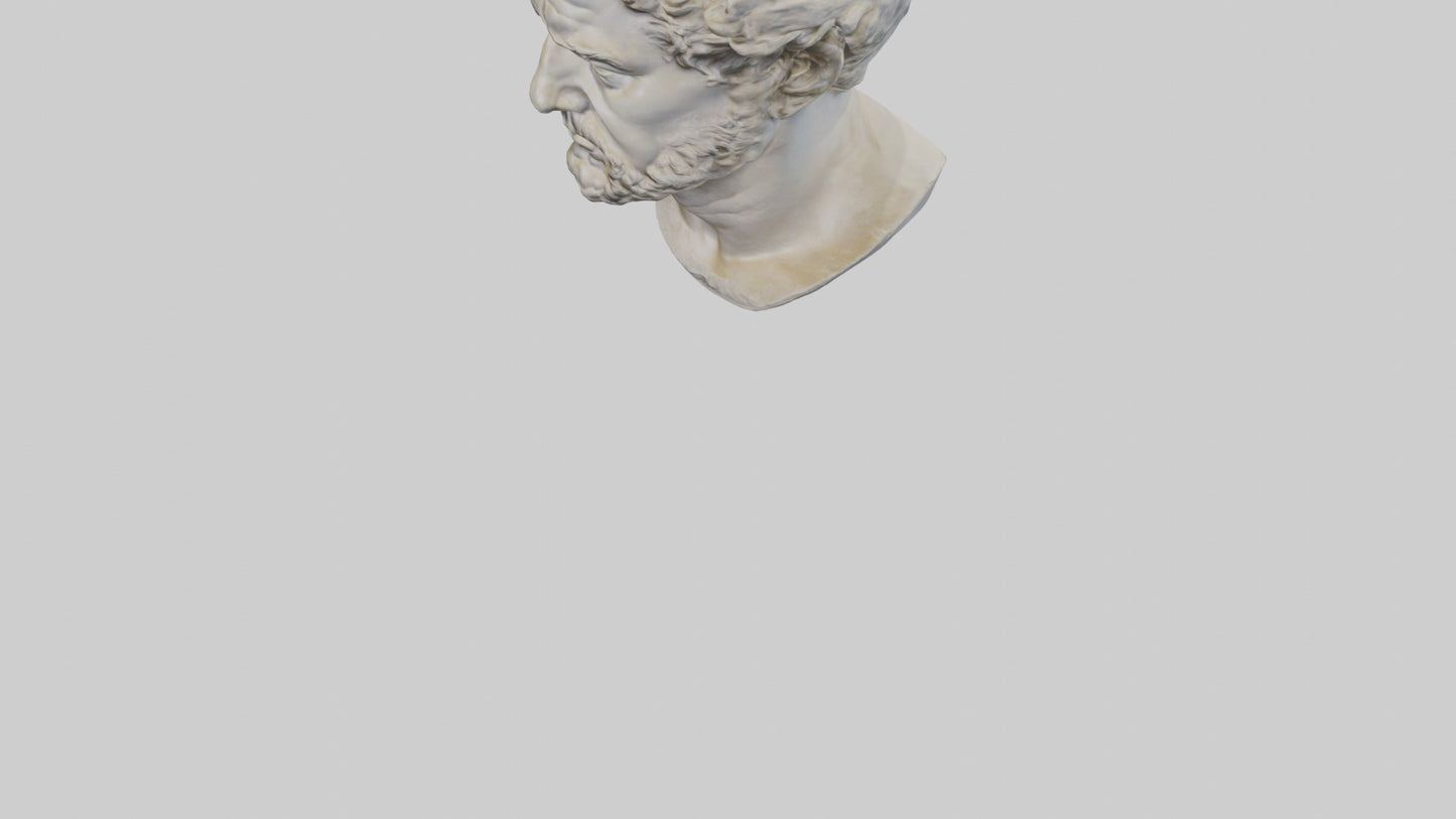 3D model Roman bust sculpture model VR / AR / low-poly