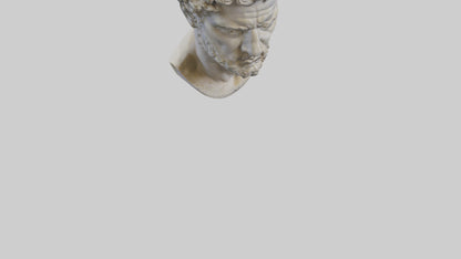 3D model Roman bust sculpture model VR / AR / low-poly