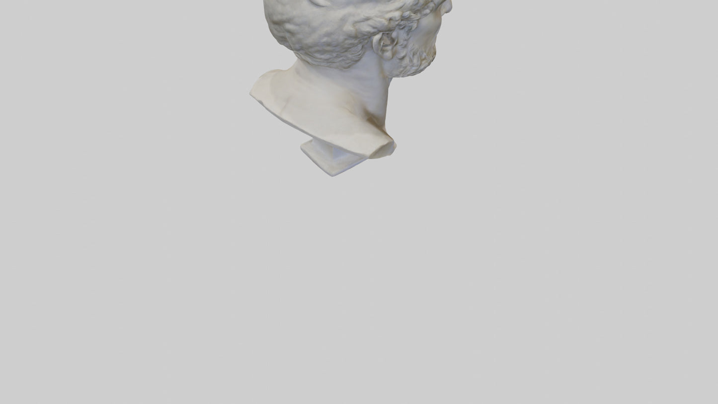 3D model Roman bust sculpture model VR / AR / low-poly