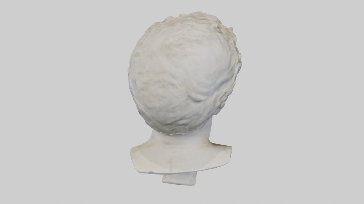 3D model Roman bust sculpture model VR / AR / low-poly