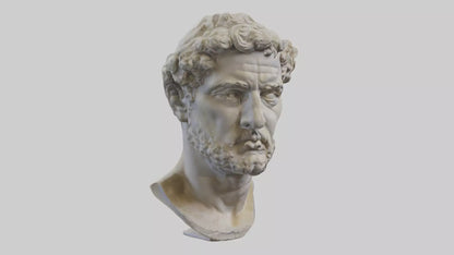 3D model Roman bust sculpture model VR / AR / low-poly