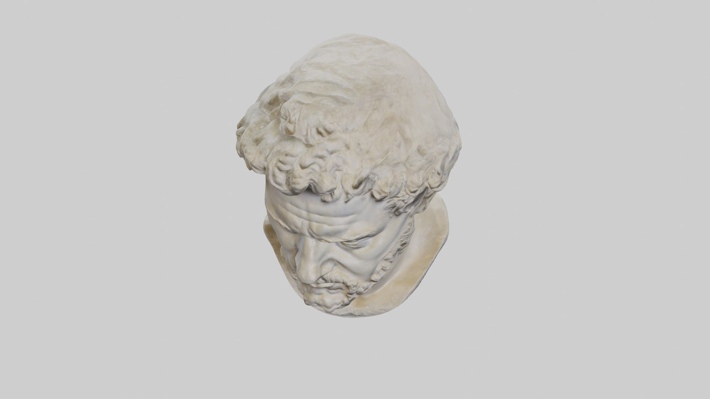 3D model Roman bust sculpture model VR / AR / low-poly