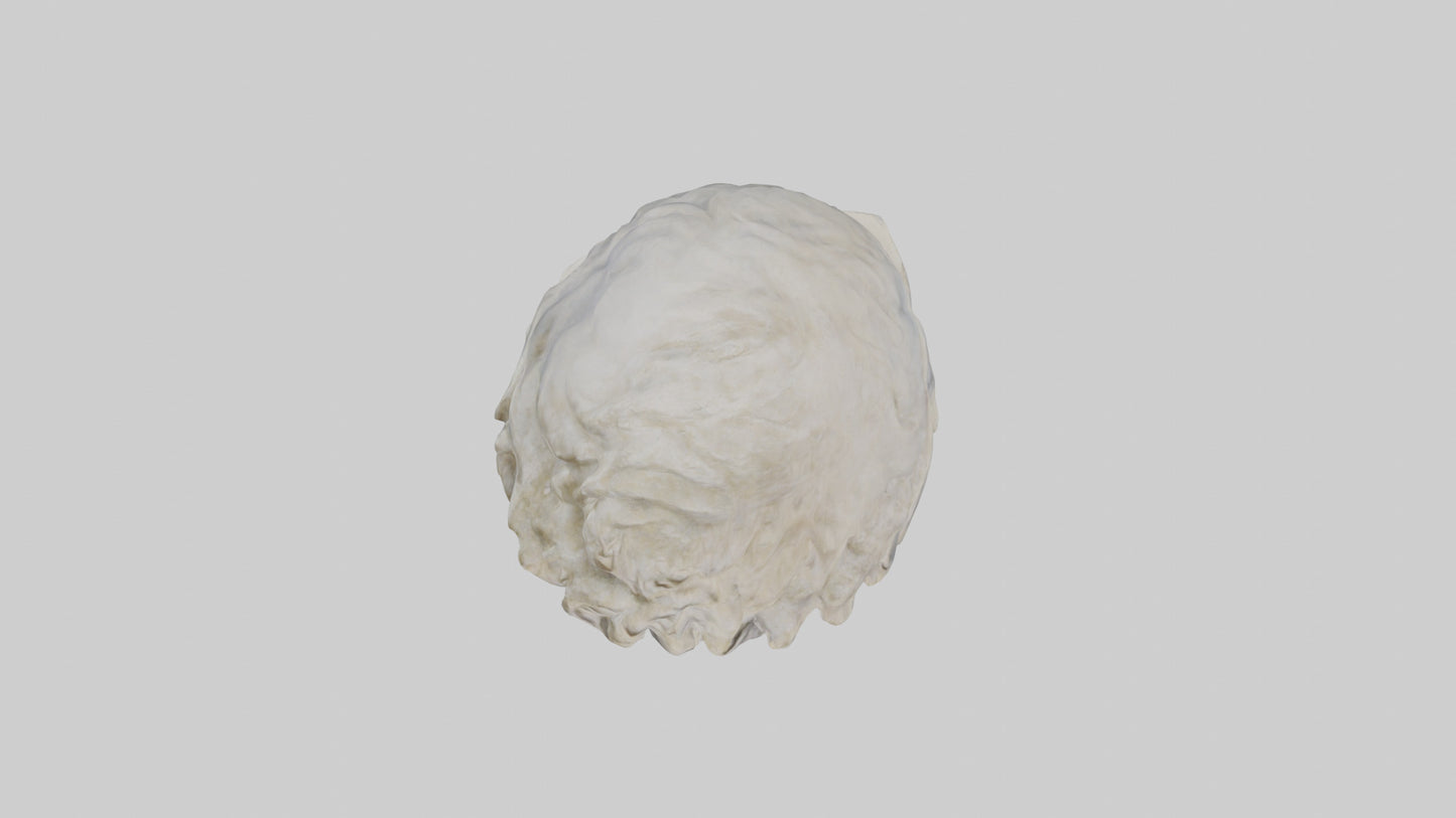 3D model Roman bust sculpture model VR / AR / low-poly