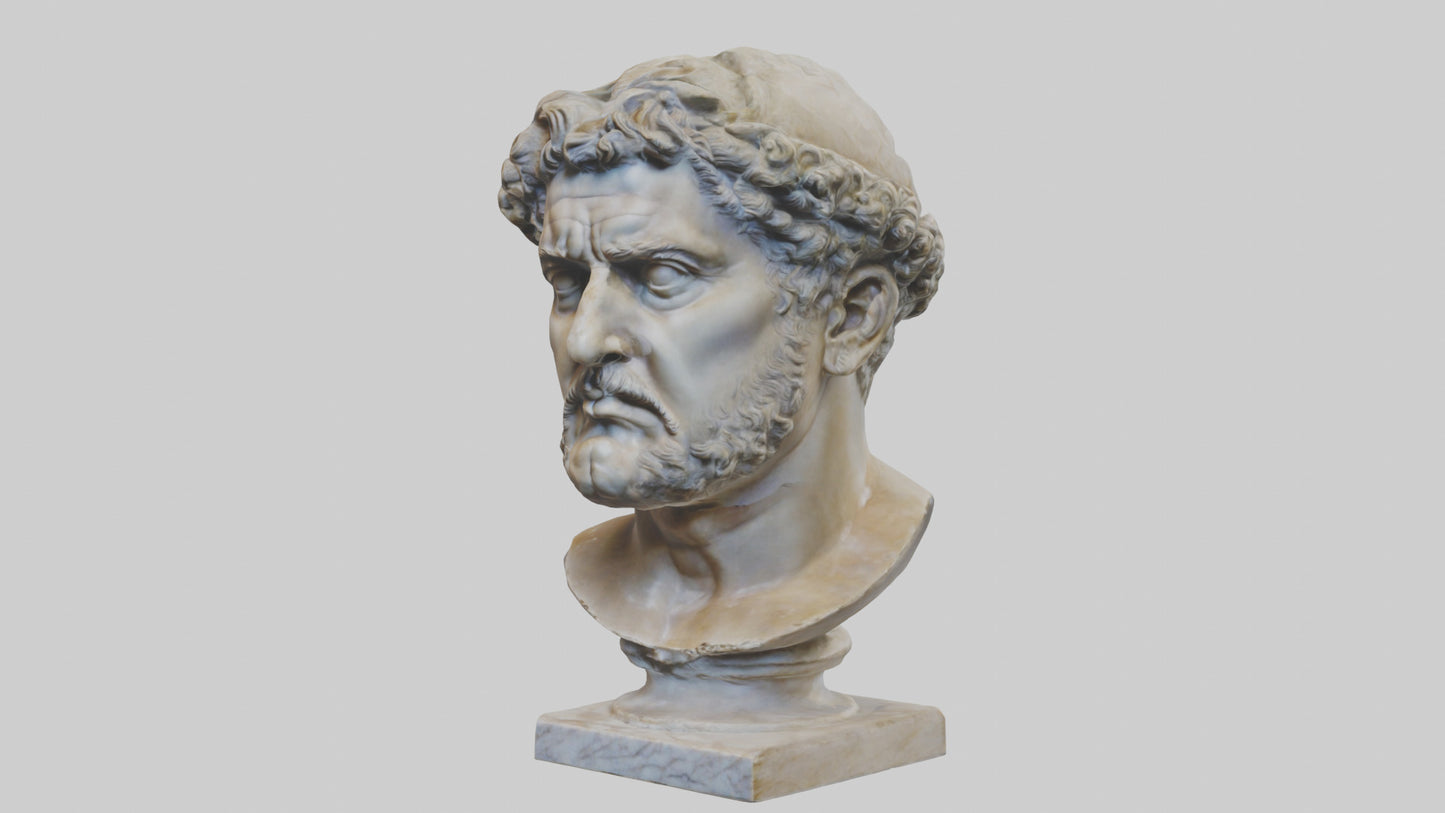 3D model Roman Emperor Bust statue model VR / AR / low-poly
