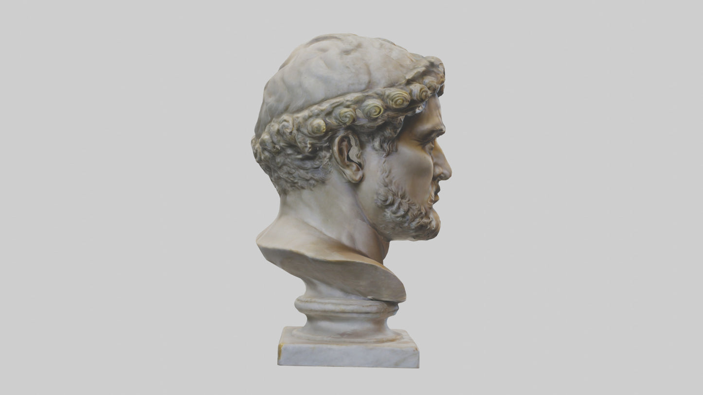 3D model Roman Emperor Bust statue model VR / AR / low-poly