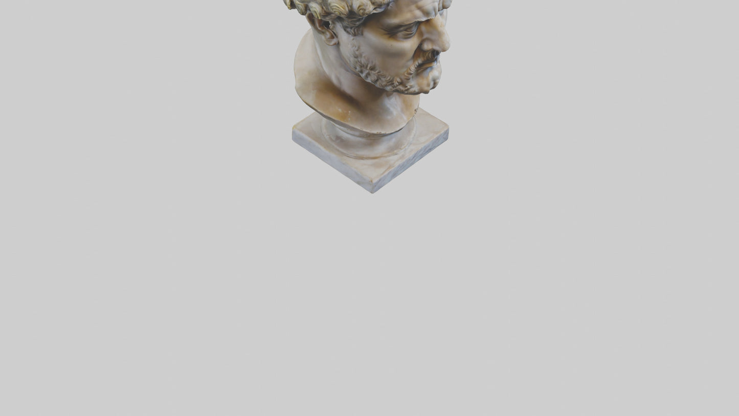 3D model Roman Emperor Bust statue model VR / AR / low-poly