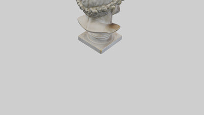 3D model Roman Emperor Bust statue model VR / AR / low-poly
