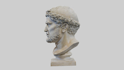 3D model Roman Emperor Bust statue model VR / AR / low-poly