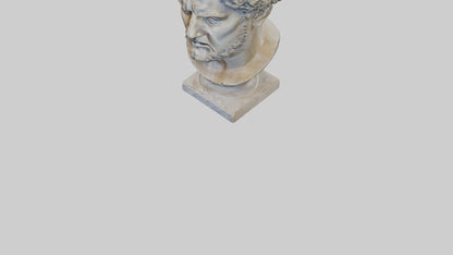 3D model Roman Emperor Bust statue model VR / AR / low-poly