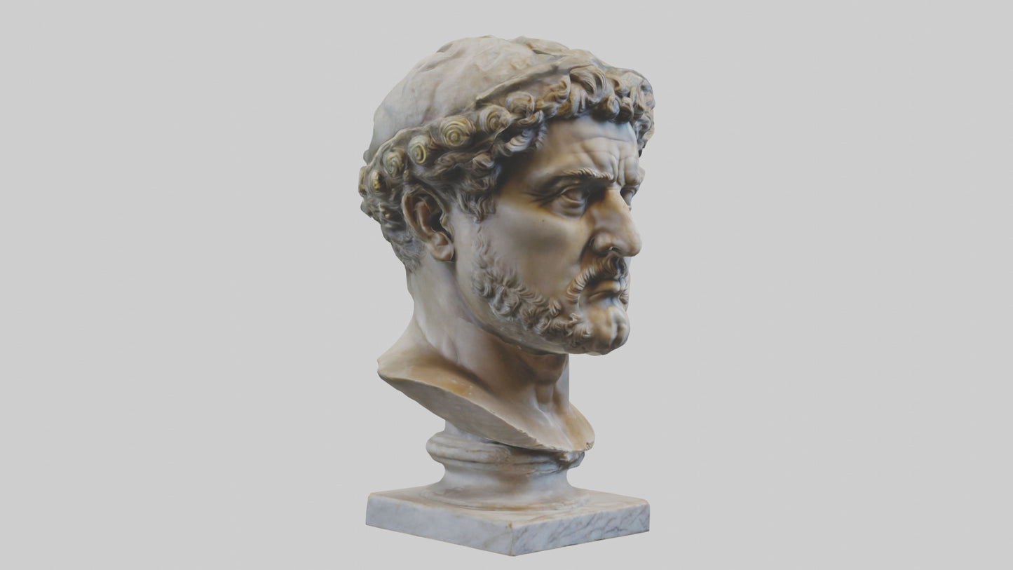 3D model Roman Emperor Bust statue model VR / AR / low-poly