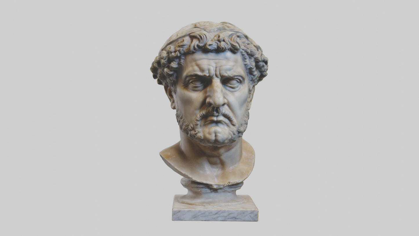 3D model Roman Emperor Bust statue model VR / AR / low-poly