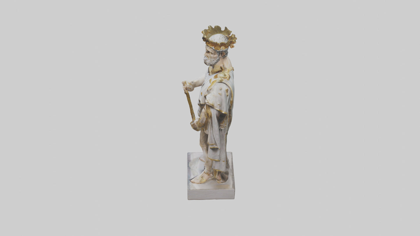 3D model Roman Emperor statue model VR / AR / low-poly