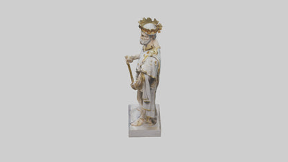 3D model Roman Emperor statue model VR / AR / low-poly