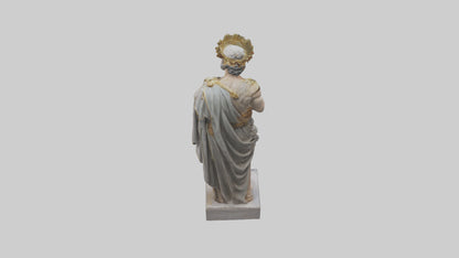 3D model Roman Emperor statue model VR / AR / low-poly