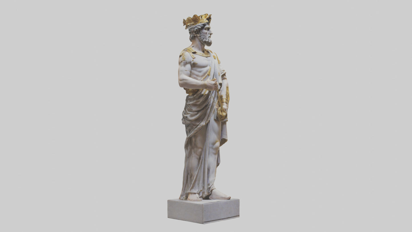 3D model Roman Emperor statue model VR / AR / low-poly
