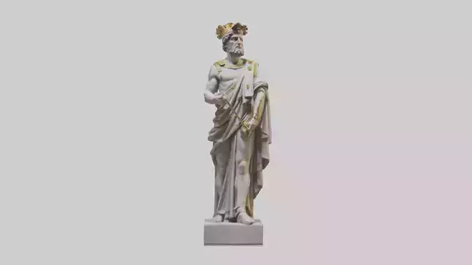 3D model Roman Emperor statue model VR / AR / low-poly