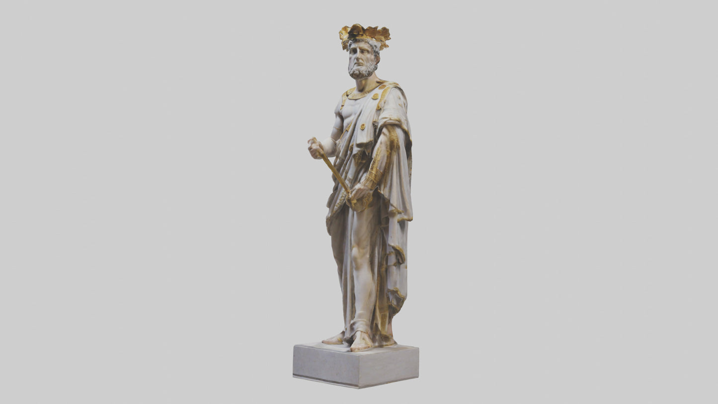 3D model Roman Emperor statue model VR / AR / low-poly