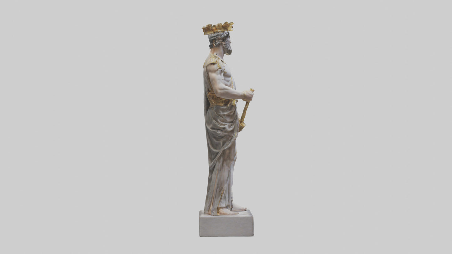 3D model Roman Emperor statue model VR / AR / low-poly