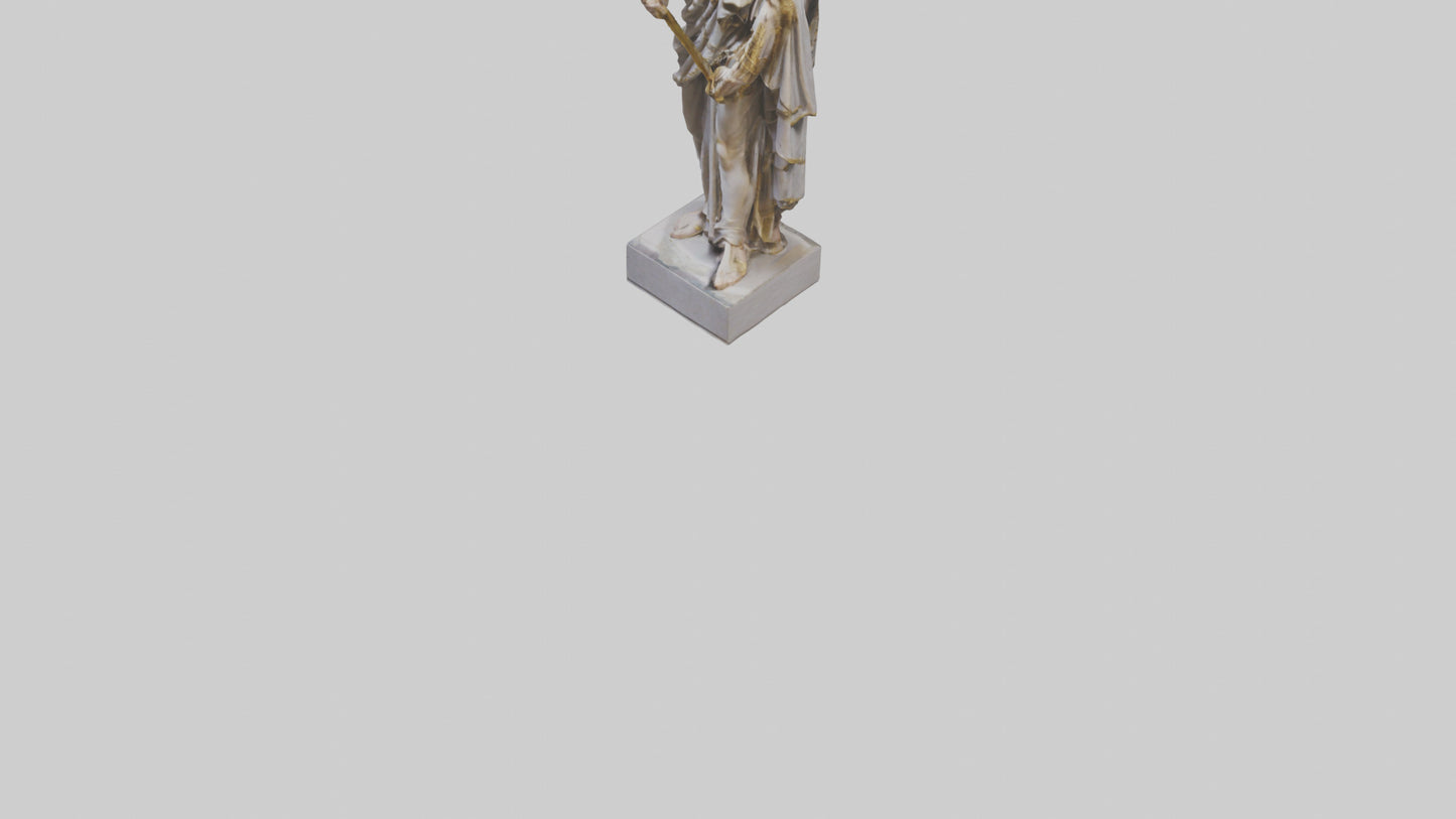 3D model Roman Emperor statue model VR / AR / low-poly