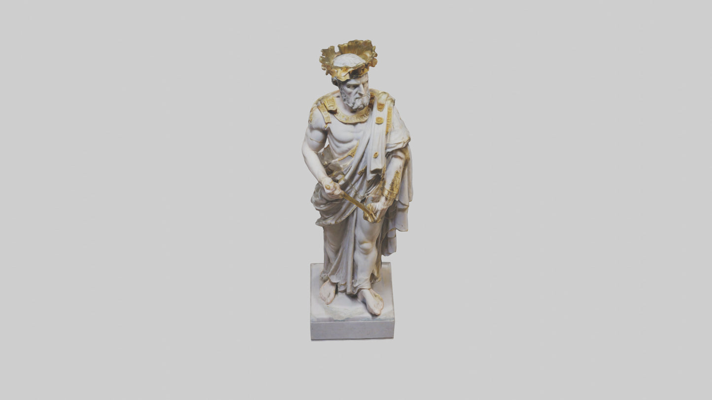 3D model Roman Emperor statue model VR / AR / low-poly