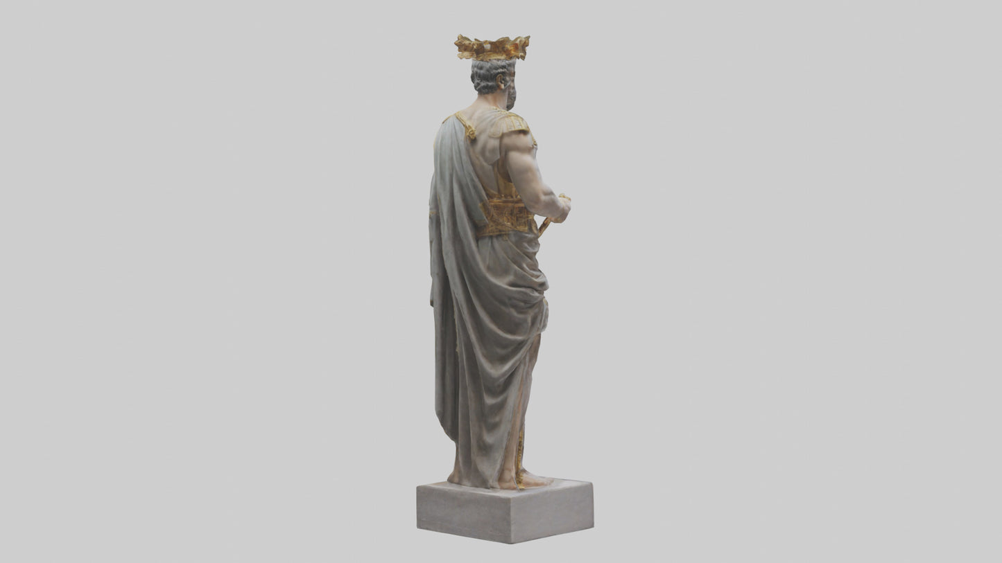 3D model Roman Emperor statue model VR / AR / low-poly