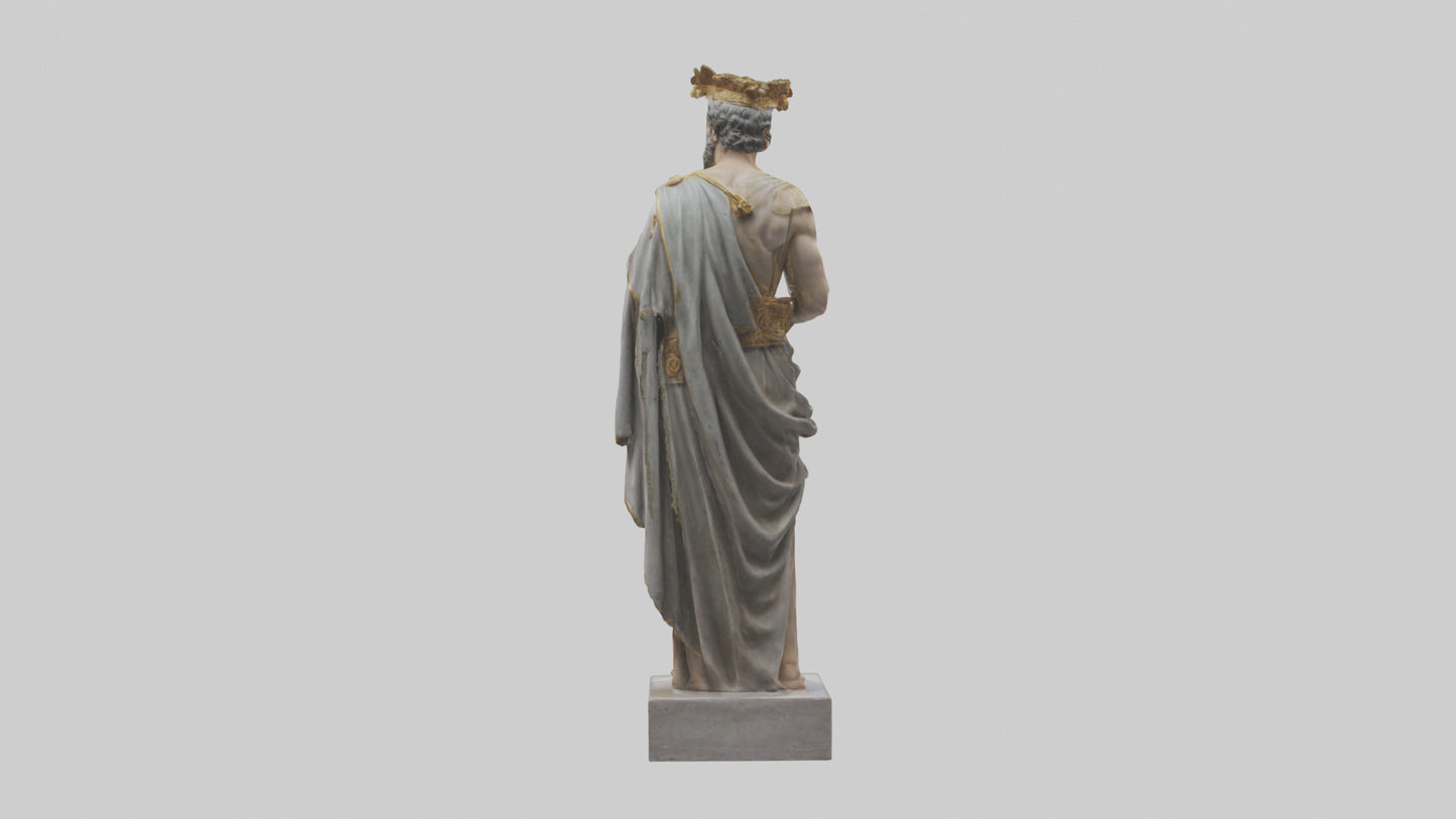 3D model Roman Emperor statue model VR / AR / low-poly