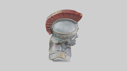 3D model Roman Soldier Bust statue model VR / AR / low-poly