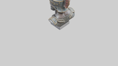 3D model Roman Soldier Bust statue model VR / AR / low-poly